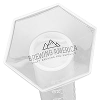Vista 7 de Brewing America Vaso cilíndrico graduado de plástico de 3.4 fl oz – Frasco de tubo de ensayo de medición científica de 3.4 fl oz, marcado de 2
