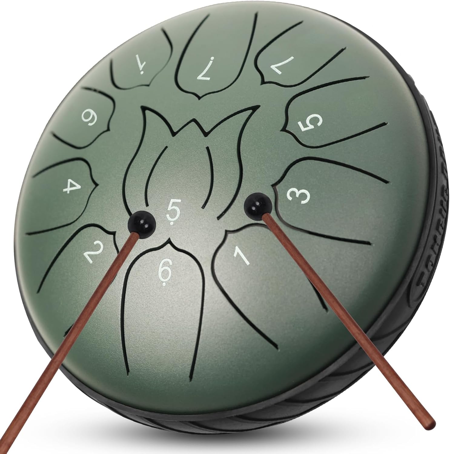 Steel Tongue Drum 11 Notes 6 Inches Rain Drum for Outside with Bag, Music Book, Drum Mallets, Mallet Holder, Finger Picks, Steel Drum for Yoga, Meditation, Prenatal Education