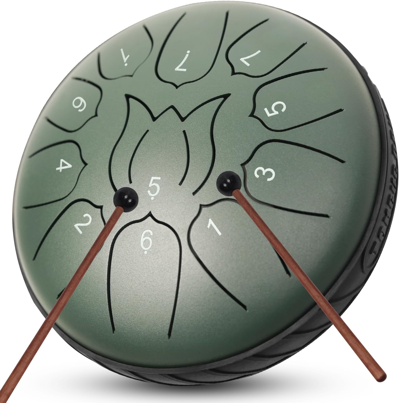 Steel Tongue Drum 11 Notes 6 Inches Rain Drum for Outside with Bag, Music Book, Drum Mallets, Mallet Holder, Finger Picks, Steel Drum for Yoga, Meditation, Prenatal Education