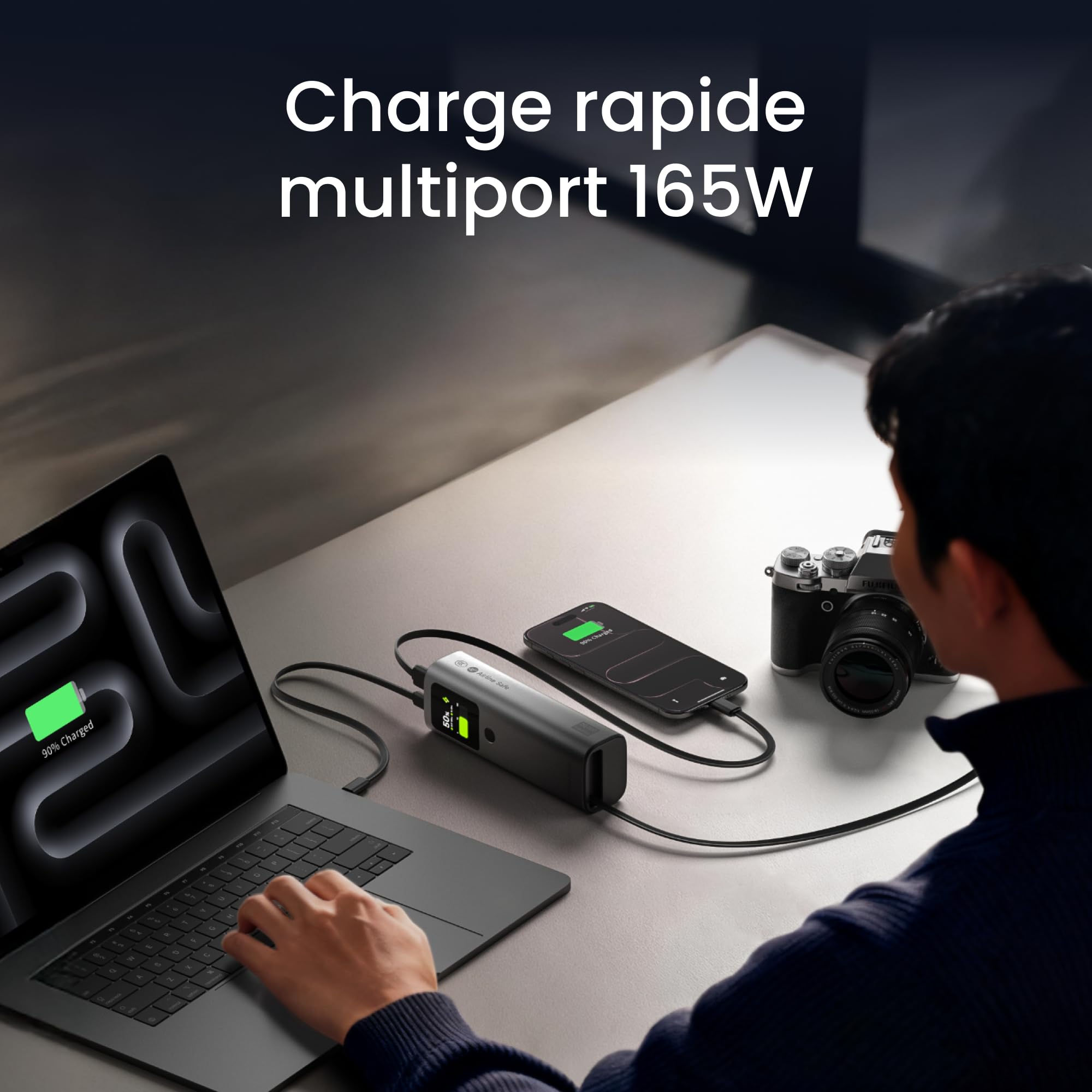 SHARGE Batterie Externe 20000mAh 165W,Charge pour Ordinateur Portable