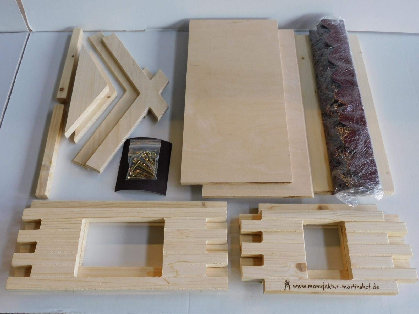Vogelhaus Bausatz (groß), Schiefer rot Manufaktur Martinshof L: 44,00 cm B: 37,00 cm H: 27,00 cm Futterhaus, Futterplatz, Geschenkidee