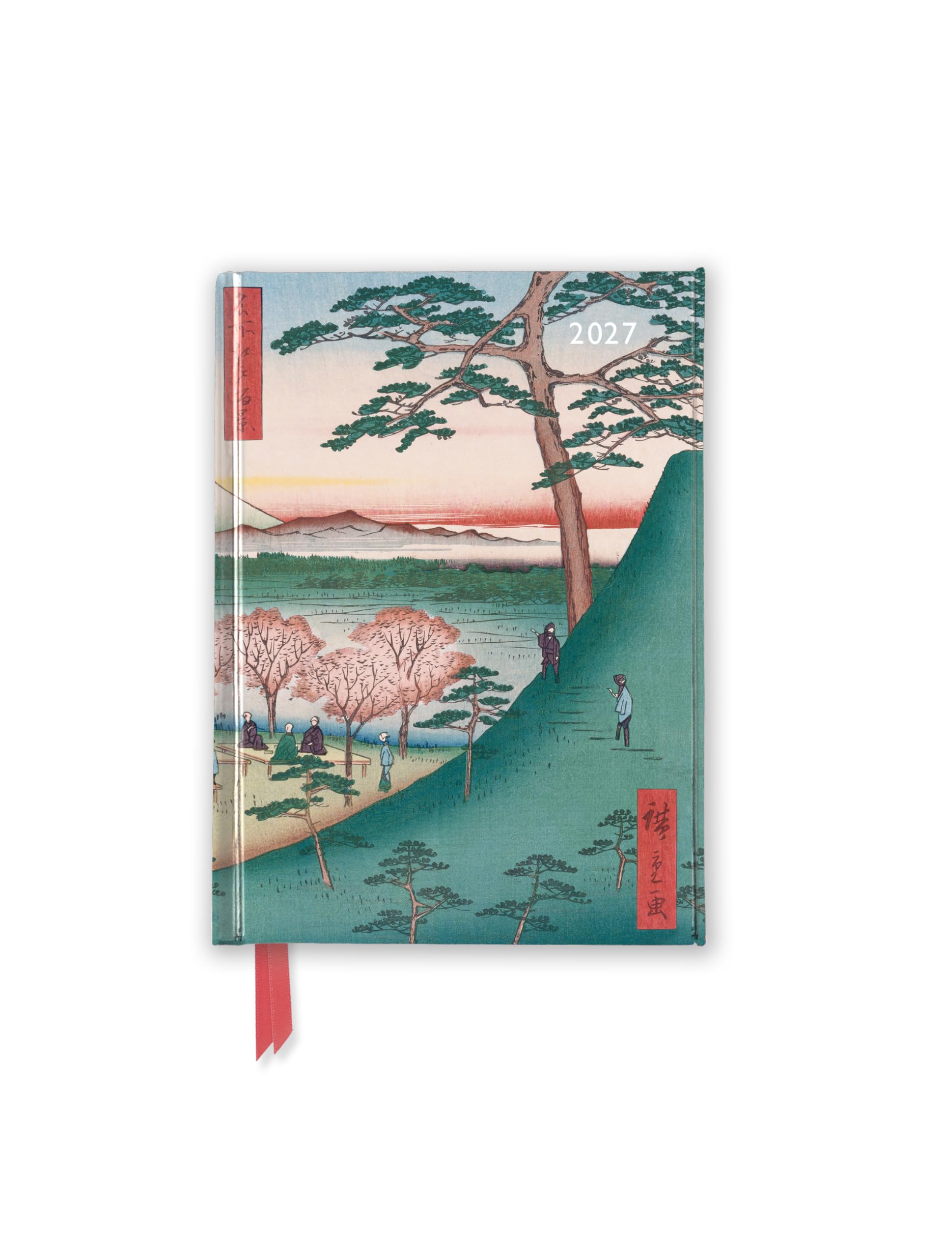 Utagawa Hiroshige: Meguro 2027 Luxury Pocket Diary Planner - Week to View: Original Flame Tree Publishing-Pocket Diary [Taschenkalender]