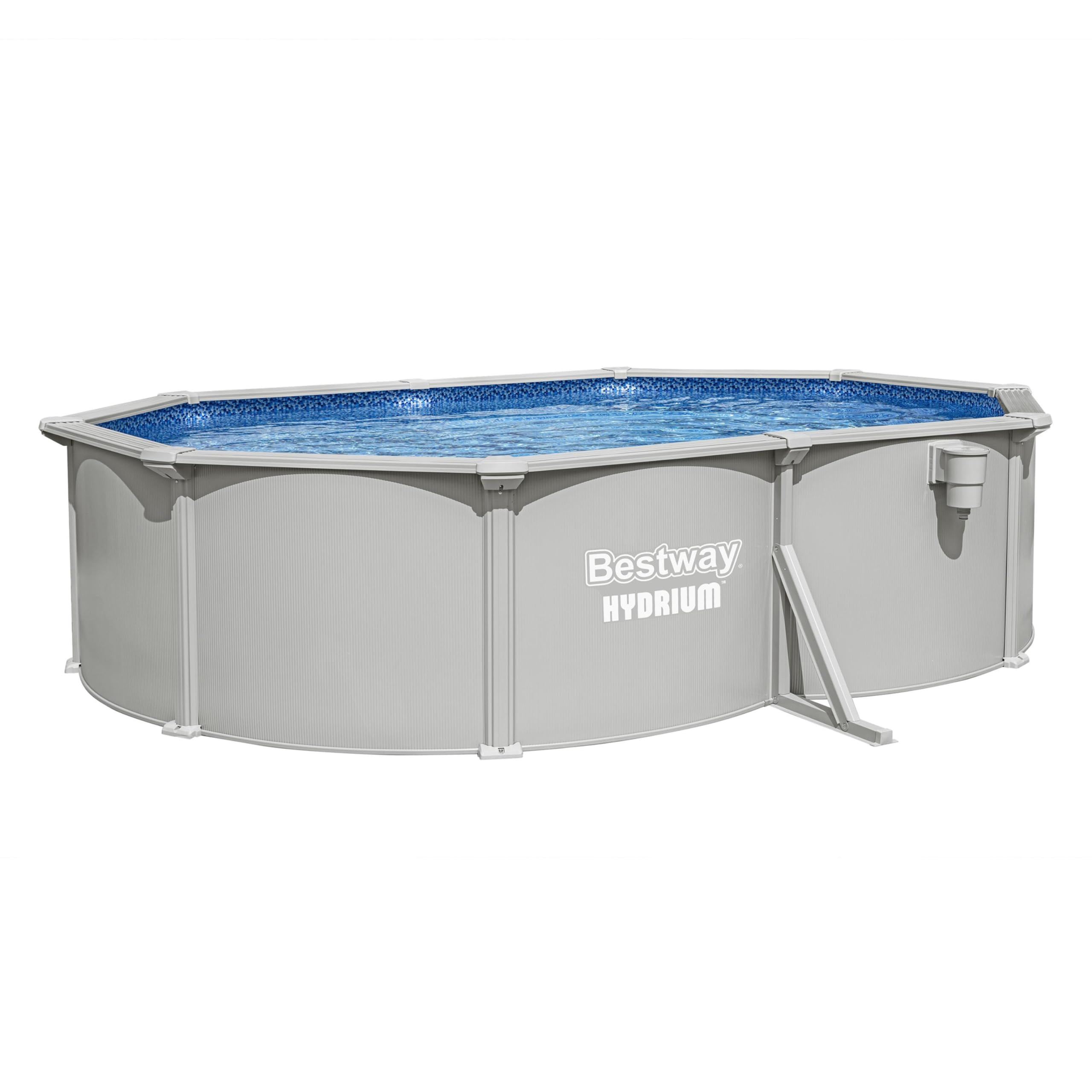 Bestway Hydrium 500 x 366 x 122 cm Ovaler Aufstellpool mit Stahlwand