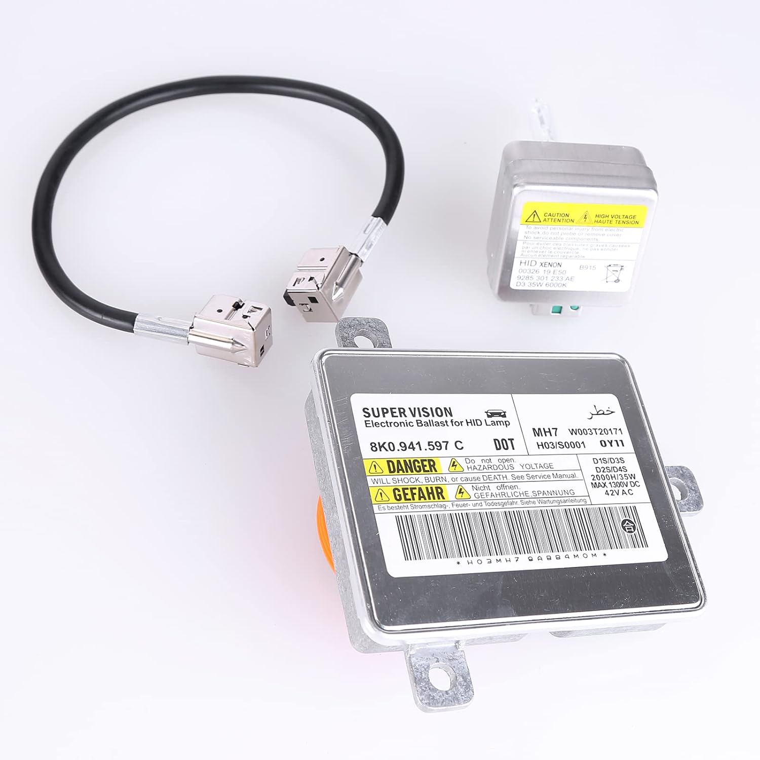 Xenon HID Ballast Headlight Control Unit with D3S Bulb - Compatible with Chrysler 300, Replace 68170821AA W003T21971 8K0941597 - Computer Headlight Ballast D3S 35W L0000D3S Headlamp Bulb