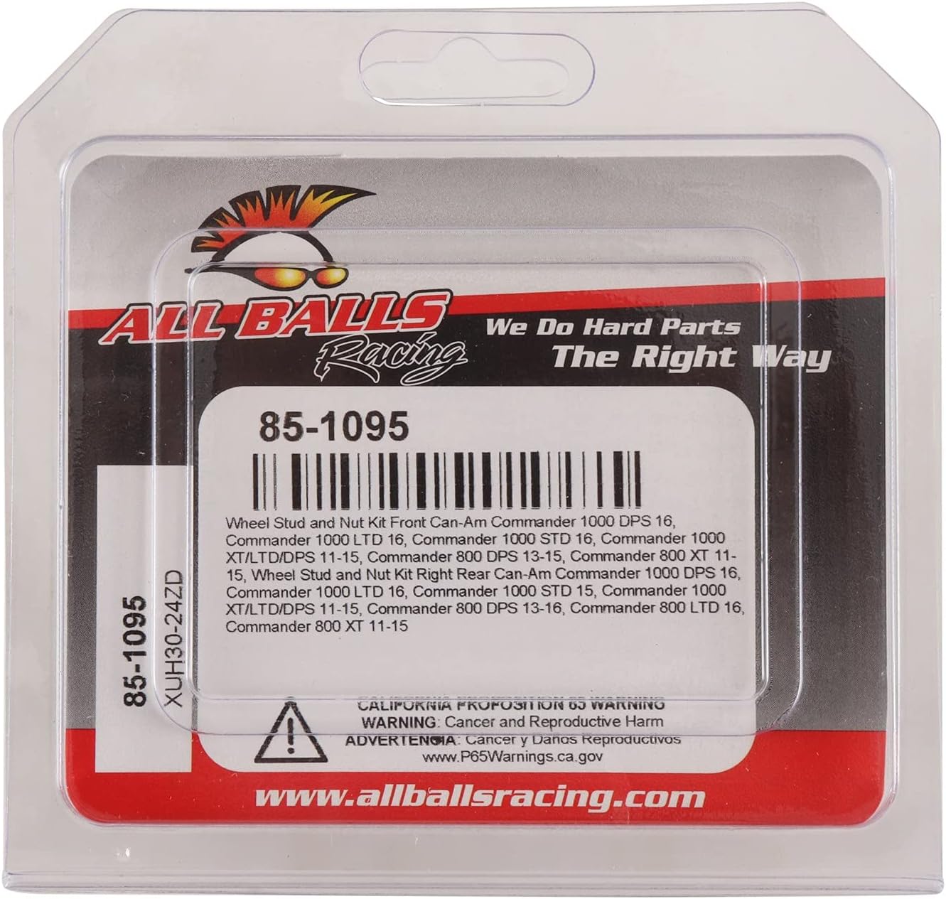 All Balls Racing 85-1095 Wheel Stud and Nut Kit Compatible with/Replacement For Can-Am Commander 1000 2015-2016, 1000 XT/LTD/DPS 2011-2016, 800 DPS 2013-2016, 800 XT 2011-2015