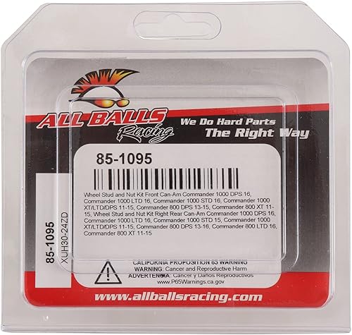 Miniatura 4 de All Balls Racing 85-1095 - Kit de tuerca y tuerca de rueda compatible conrepuesto para Can-Am Commander 1000 2015-2016, 1000 XTLTDDPS 2011-2016, 800