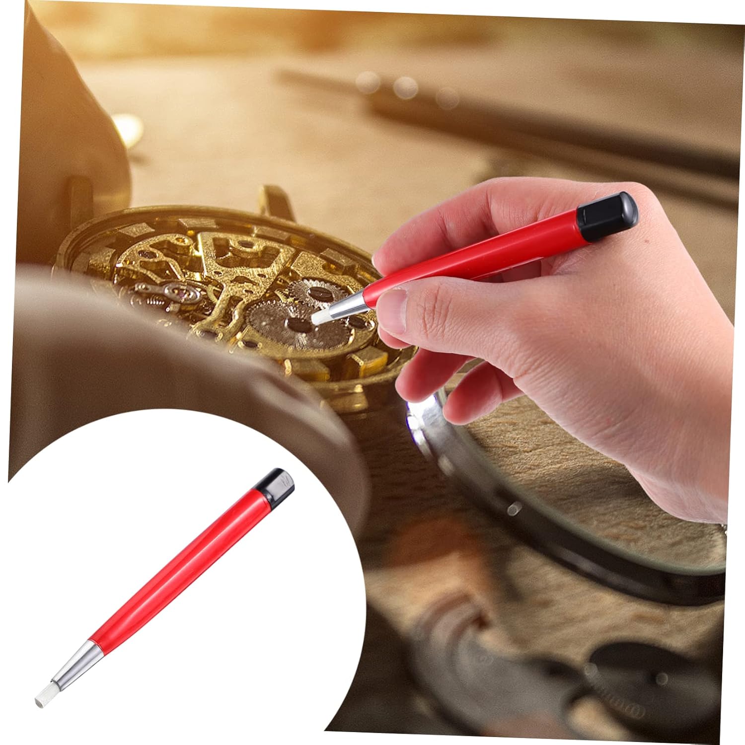 3pcs Clock Repair Pen Accessory Cleaning Pen Drill Scrub Brush for Jewelry Cleaner Tool