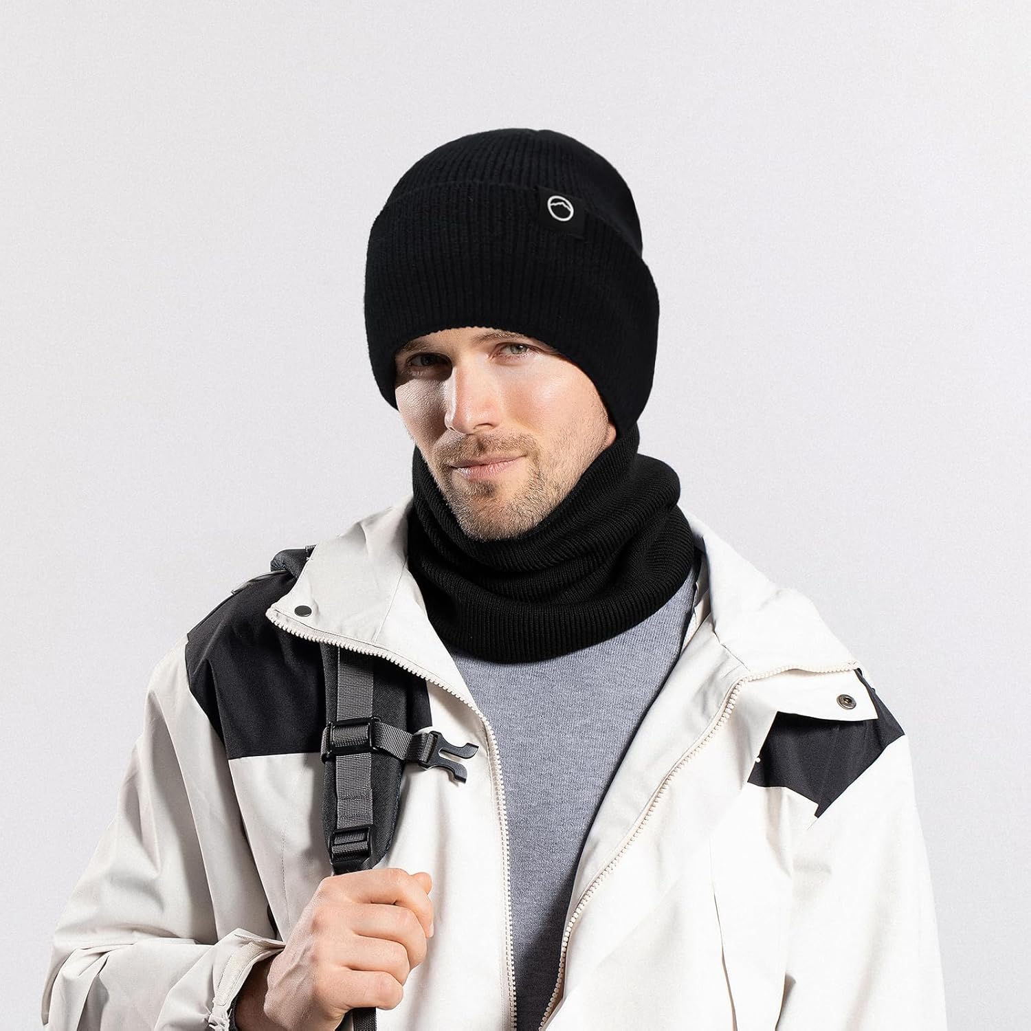 Winter Beanie Hat Scarf Set For Men Women,Skull Cap with Warm Fleece Lined Neck Warmer Set for cold weather - Image 6