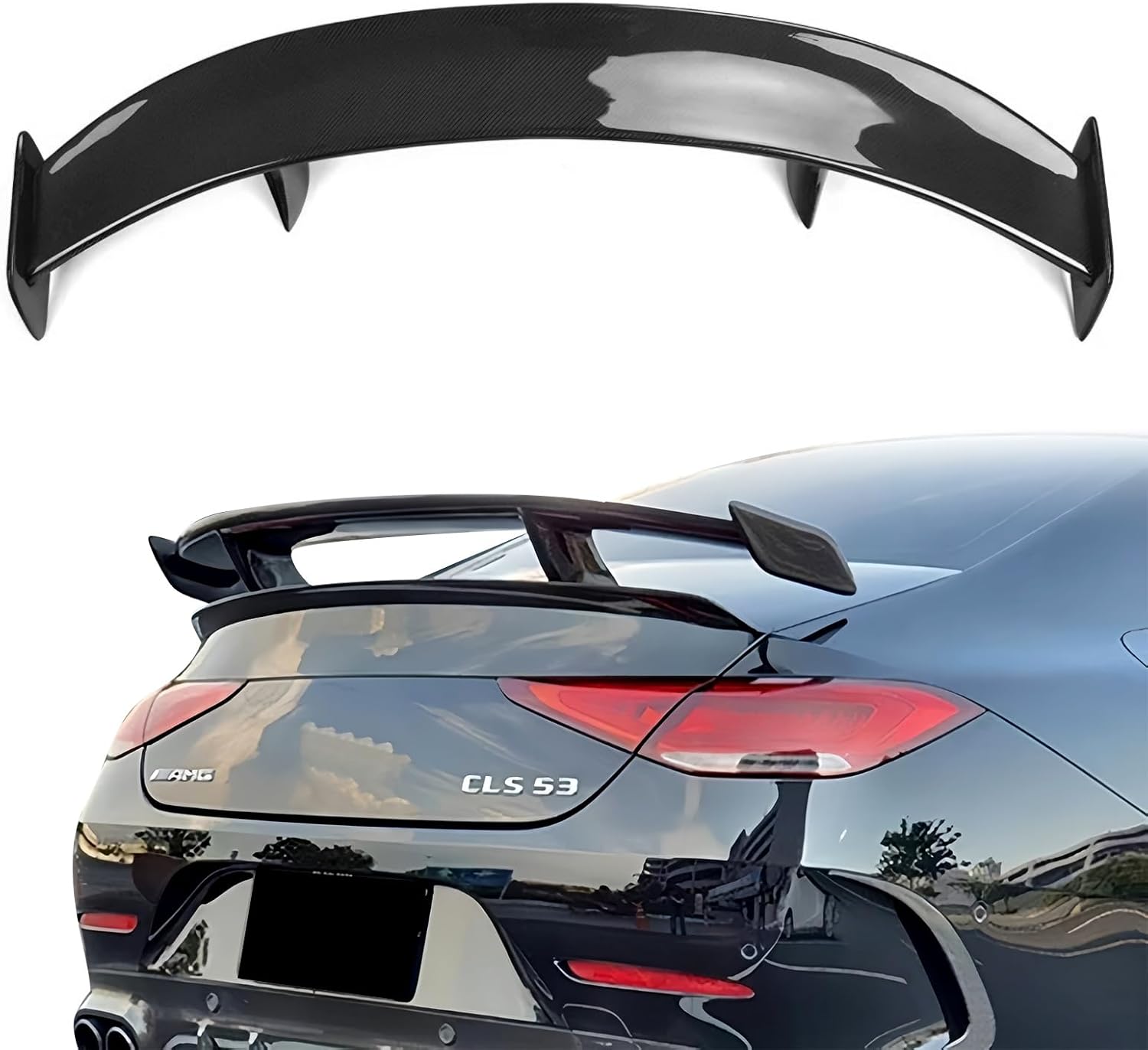 Rear Wing Spoiler Compatible with Mercedes-Benz W117 CLA180 CLA260 CLA45 AMG 2019–2023 Rear Trunk Lip Spoiler Wing Vehicle Body Styling Kit