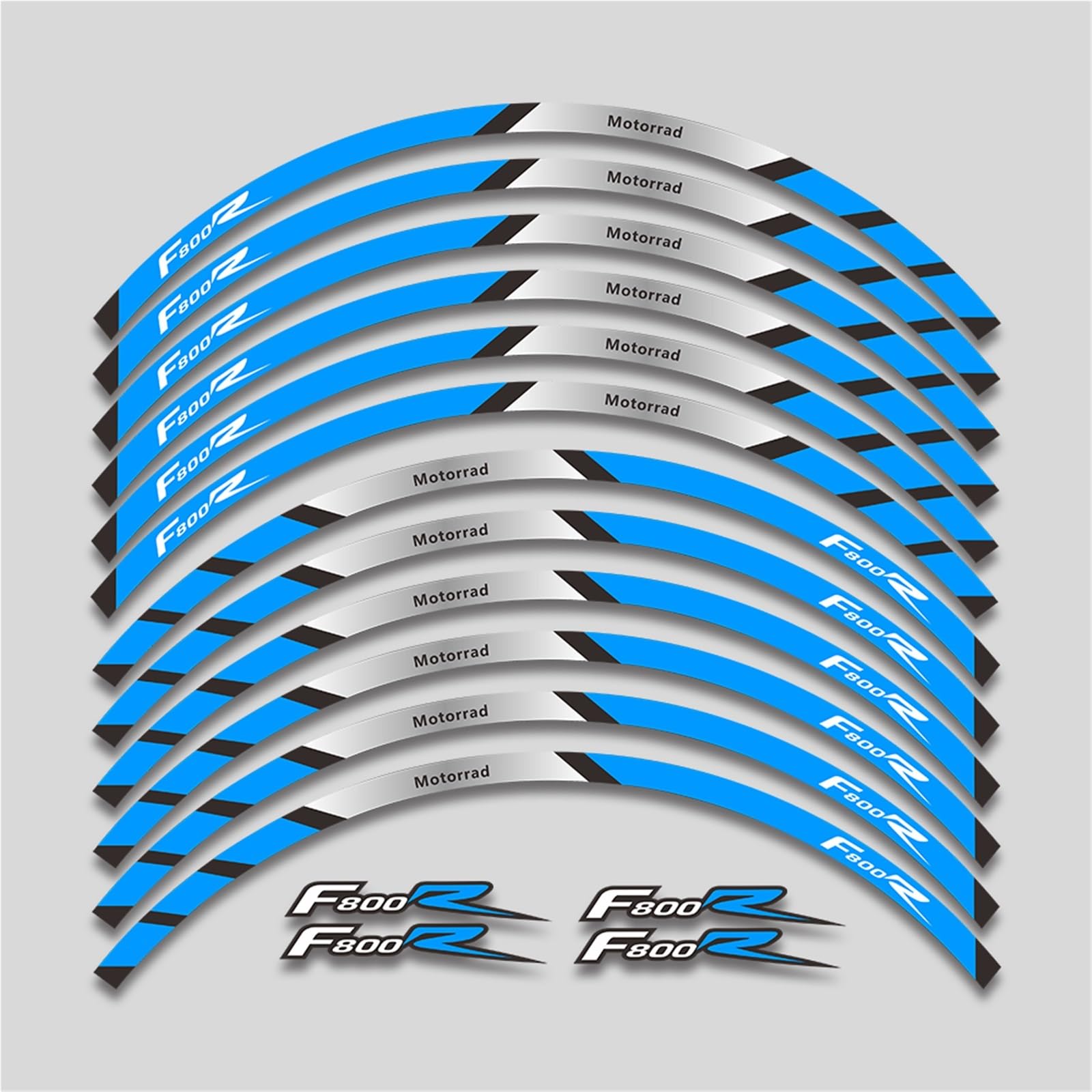 FGLFPXI Motorcycle Wheel Decals Waterproof Reflective Stickers Rim Stripes for F800R F 800R F800