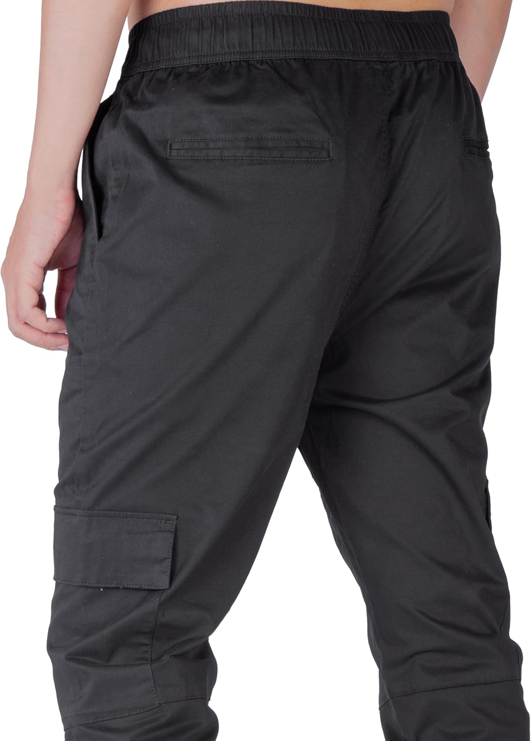 ITALYMORN Khaki Cargo Joggers for Men Elastic Ankle and Waist Casual Chino Hiking Pants Summer - Image 4