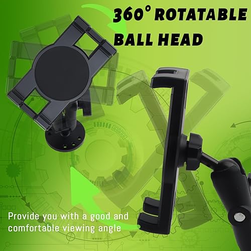 Miniatura 5 de Soporte de metal para tableta, para camión, automóvil, vehículo, base de taladro industrial resistente, soporte para iPad, para tablero, pared,