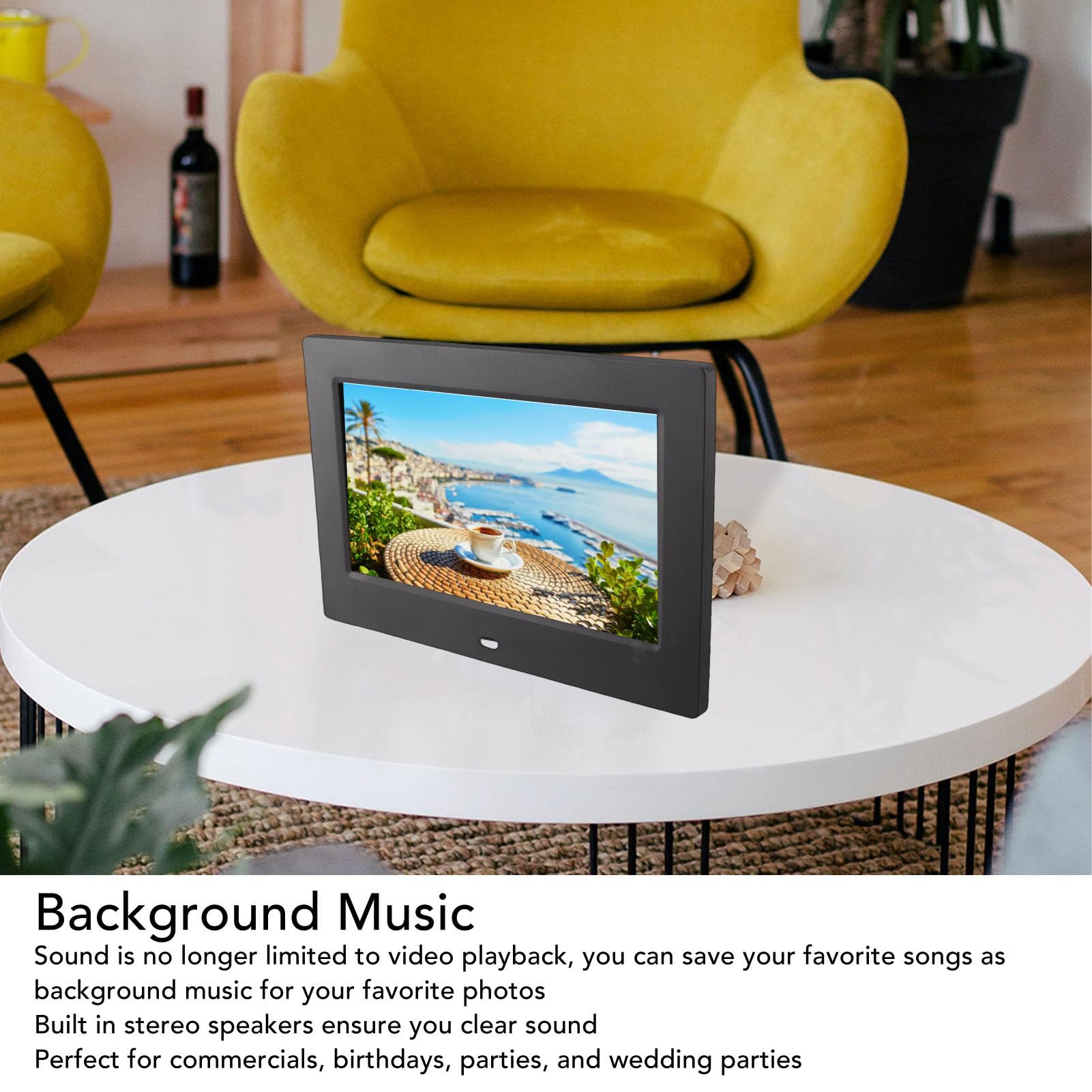 Cadre Photo Numérique Intelligent WiFi, écran Tactile LCD IPS de 10,1 Pouces, Rotation Automatique, Mémoire de 16 Go, Partagez des Moments Instantanément Via L'application Frameo