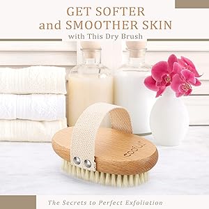SURDOCA Dry Brush, Body Exfoliating Scrubber, Bath Shower Brushes for Improve Circulation, Cellulite and Lymphatic Remover