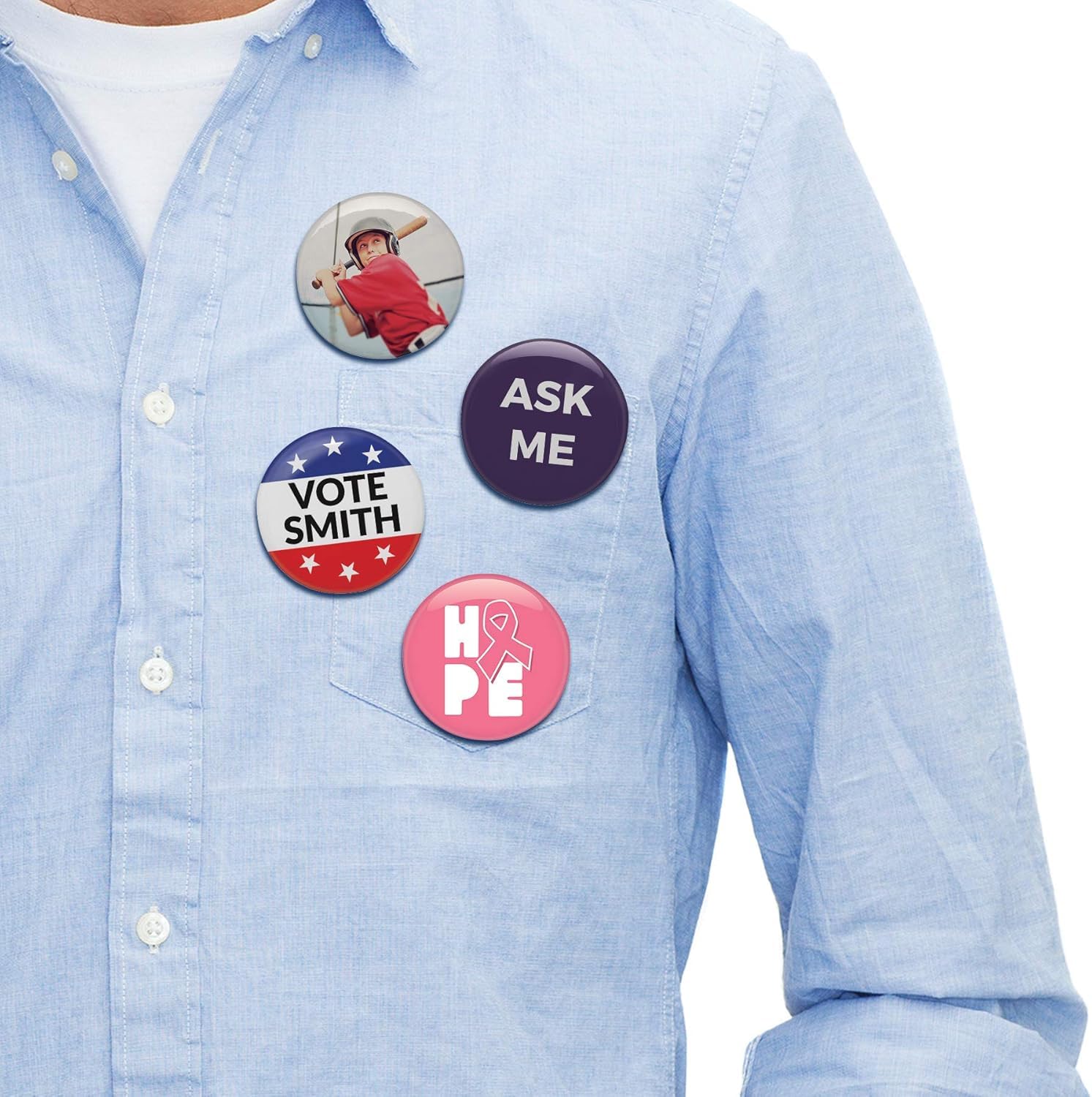 Amazon.co.jp: siawadeky 缶バッジ 素材セット 75mm 40個入り 丸型