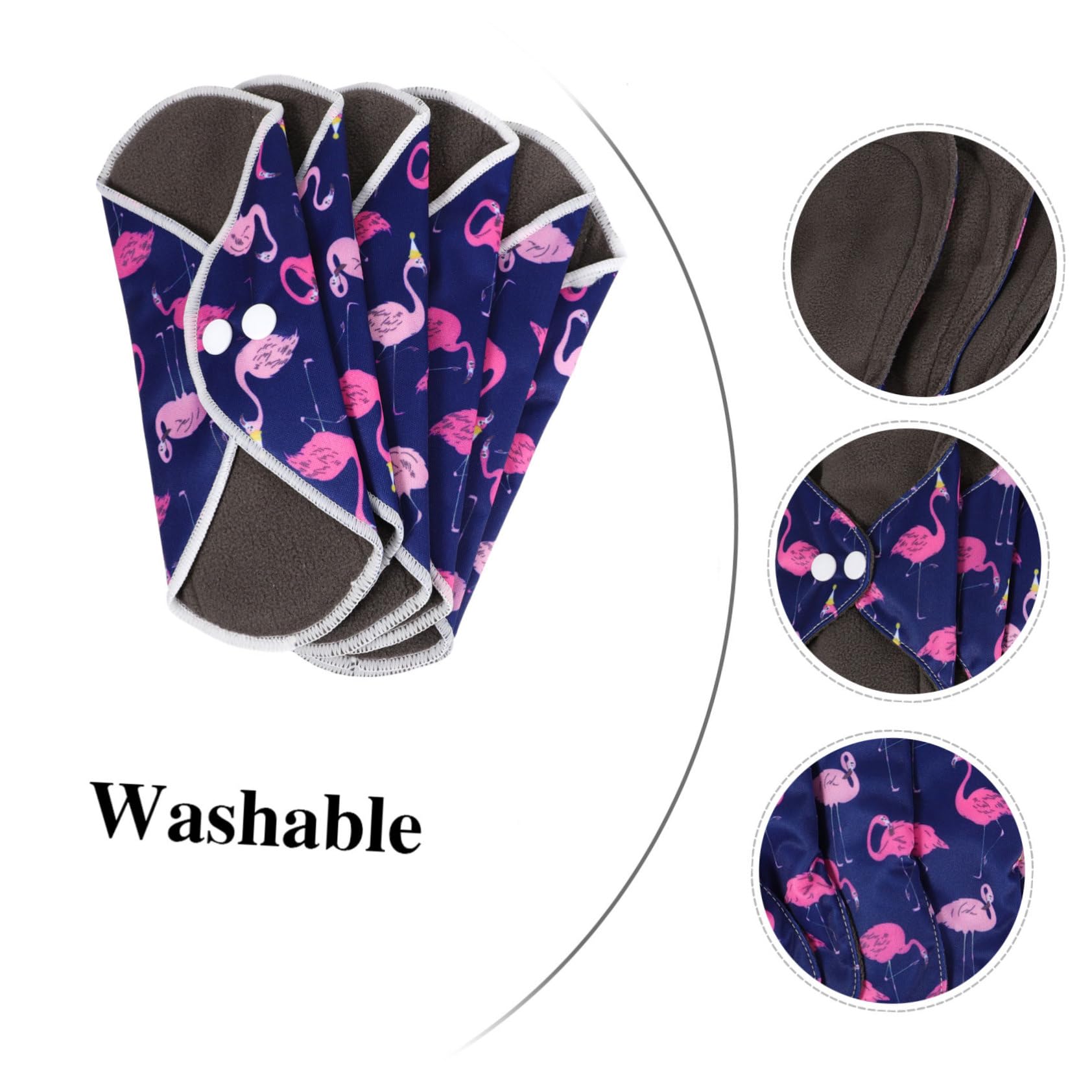 FRCOLOR 2sets Assorbenti Mestruali Riutilizzabili Di Bamboo Con Sacchetto Ultra Assorbenti e Impermeabili Design Con Pulsante Per Uso Quotidiano e Viaggi