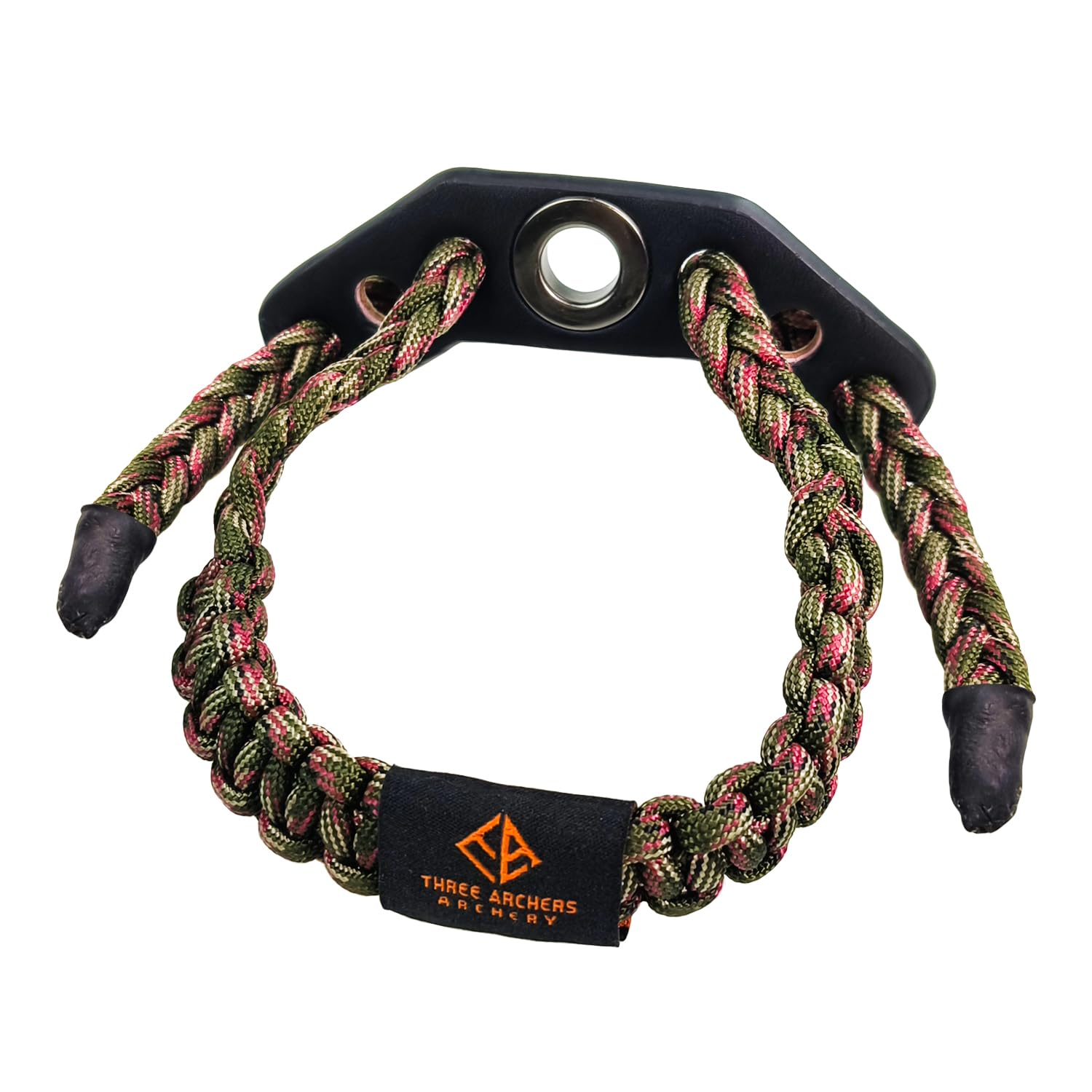 550 Paracord Bow Wrist Sling - Compound Bow Stabilizer & Hand Loop Carrier for Bow Hunting - Adjustable Wrist Strap with Durable Leather Yoke, Strong Metal Grommets - Archery Accessories & Gear