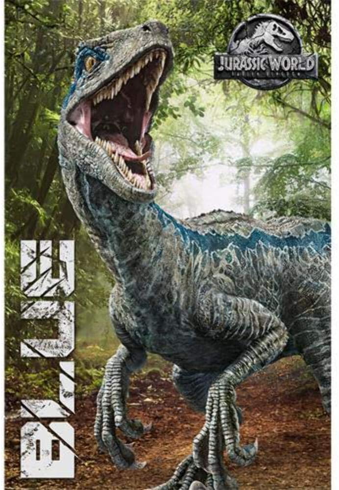 Jurassic Park Jurassic World Fallen Kingdom, Blue Maxi Poster, Multi-Colour, 61 x 91.5 cm