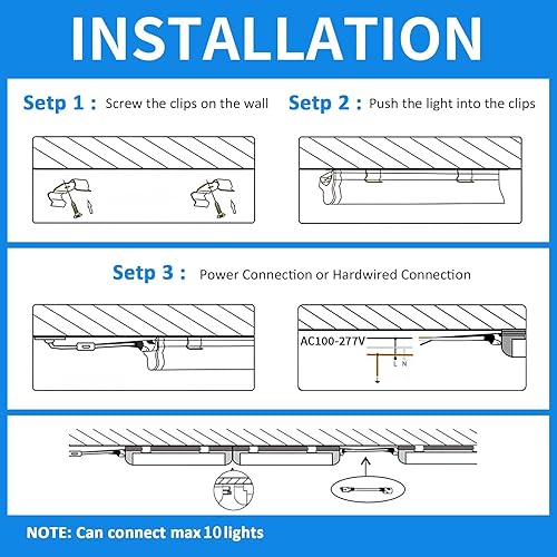 Miniatura 9 de CNSUNWAY - Luz LED para tienda de 2 pies, 24 W, 3600 lúmenes, 6500 K, súper brillante, lámpara LED integrada T8, forma de D, alto rendimiento, luces