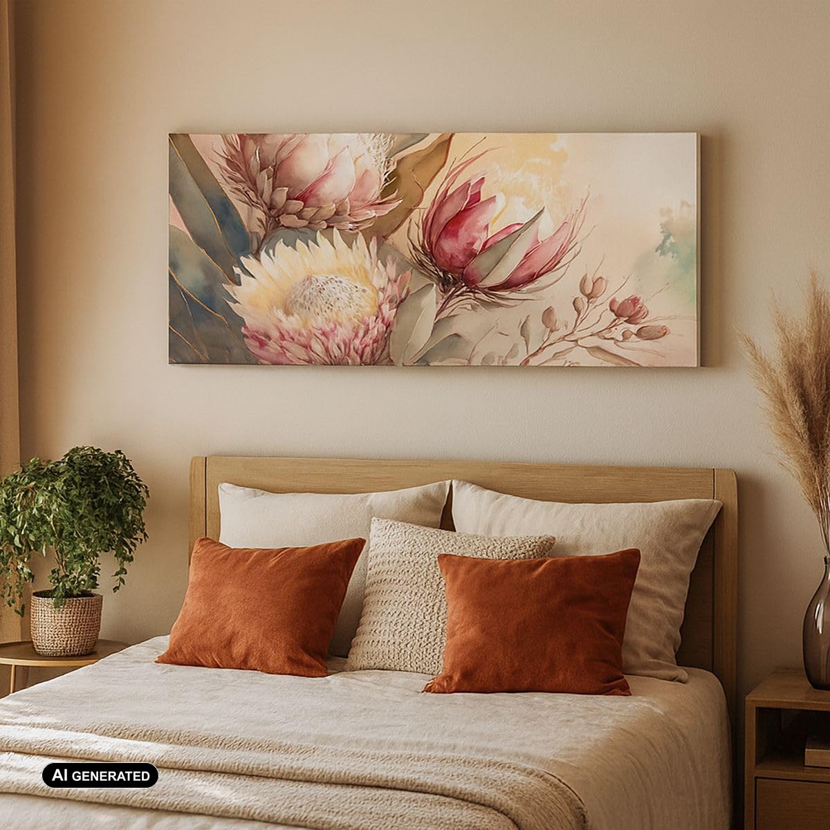 Stampe da Parete Moderne 160x50 cm Quadro su Tela Botanica Fiori - 5751 | Pezzo Deco Quadro Decorativo Grande XXL 1 pezzo Soggiorno Camera da Letto Arte da Parete Decorazione da Parete ARTTOR
