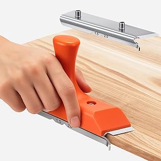 Lothee Edge Banding Trimmer with Sharp Carbon Steel Extra Replacement Blades and Ergonomic Grip Woodworking Hand Planes for Deburring Veneer, PVC, ABS on Straight Curved Chamfered Edges, Gift for Dad
