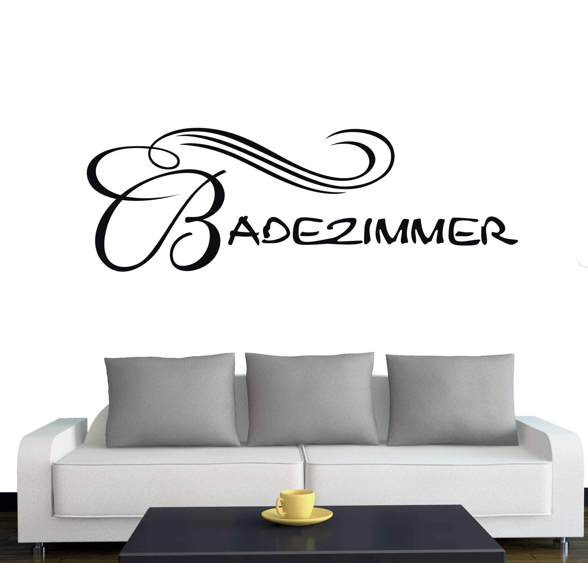 Tür-/Wandtattoo Für Badezimmer, 50x16 Cm, Dunkelblau – Selbstklebend, Seidenmatt, Rückstandslos Entfernbar