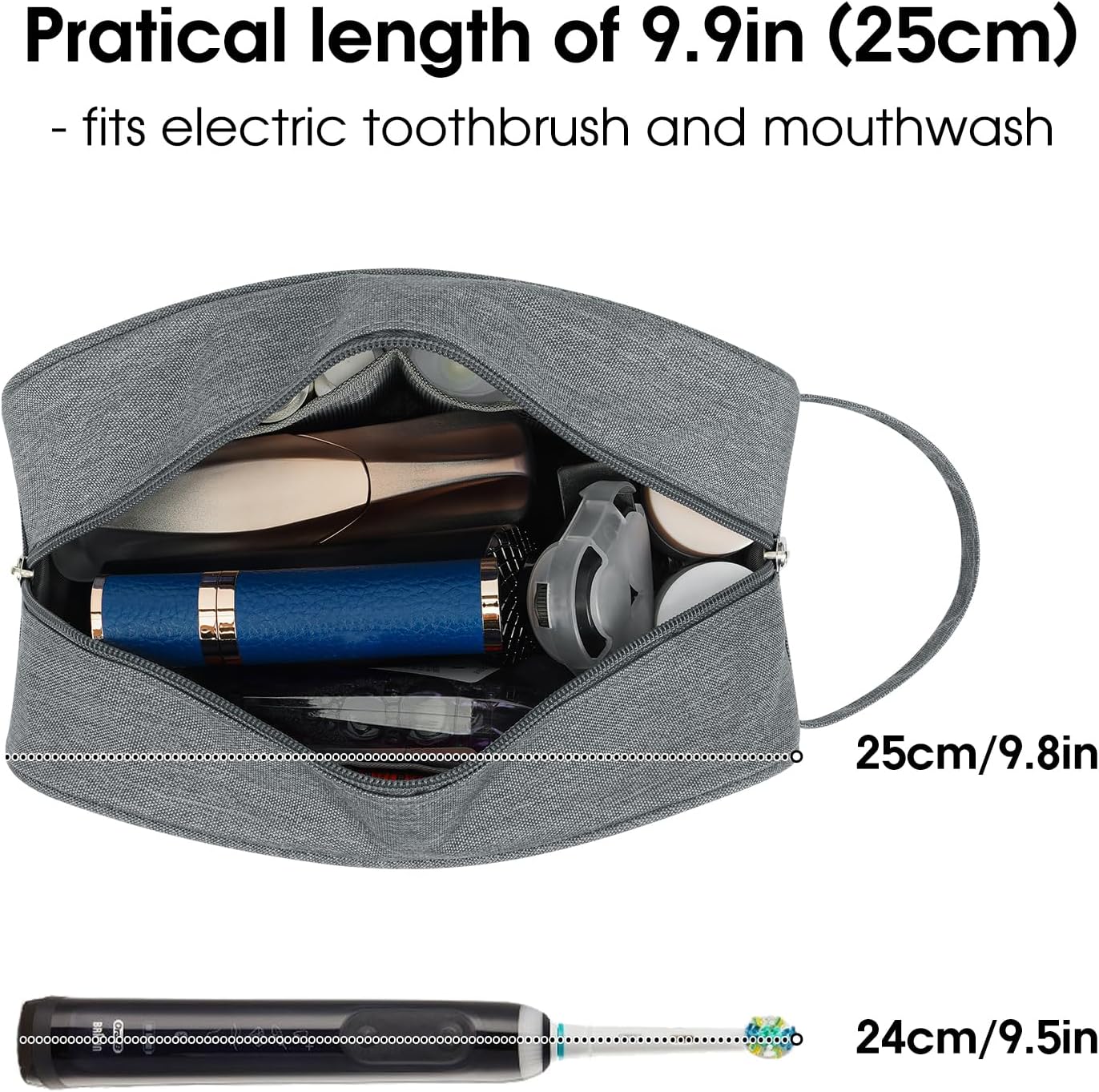 Narwey Foldable Travel Duffel Bag With Toiletry Organizer Traveling Dopp Kit Shaving Bag