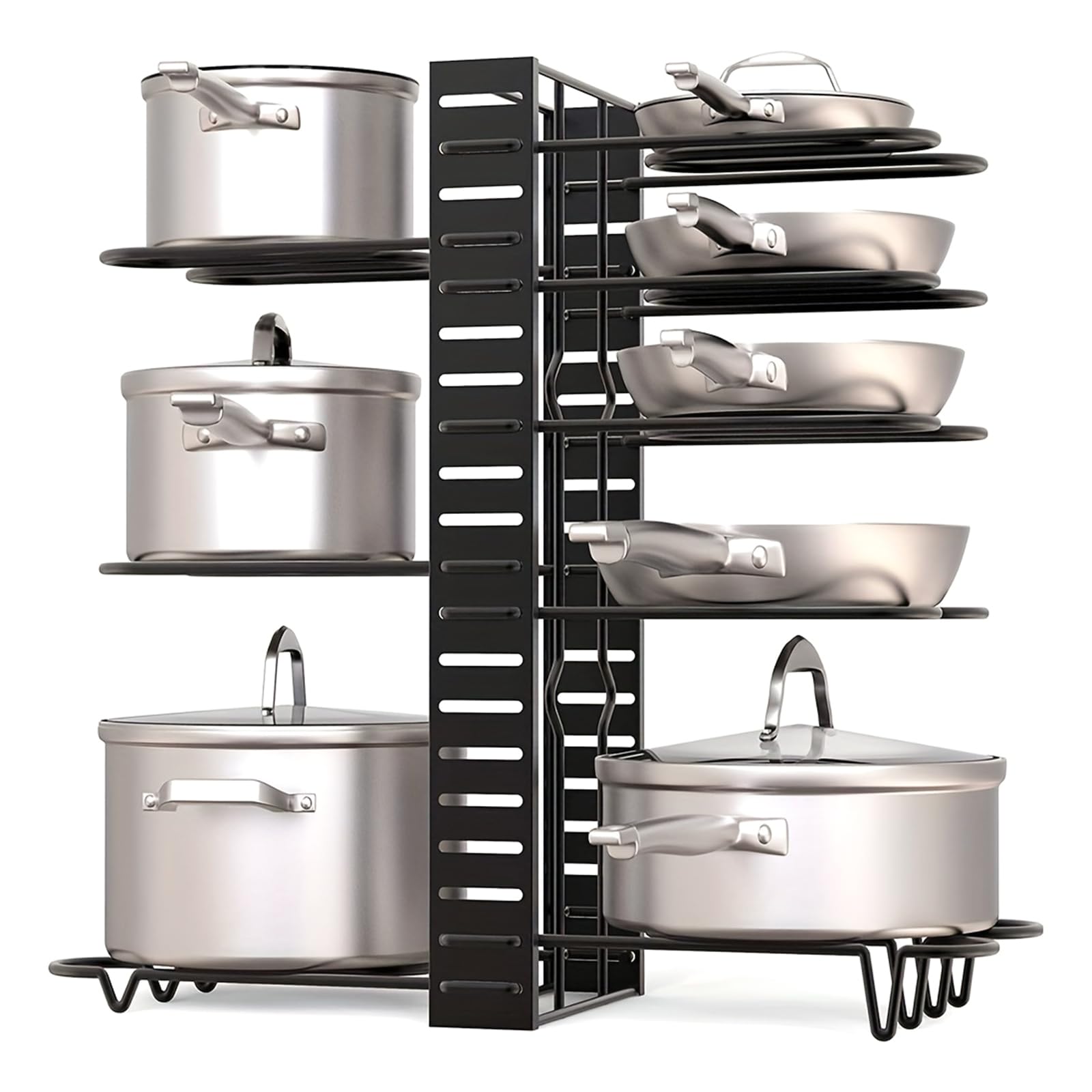 Organizadores de estantes para de Cocina, Estante de Almacenamiento Extensible para Utensilios de Cocina, Tapas de sartenes, gabinete para Ahorrar Espacio, Estante para Platos