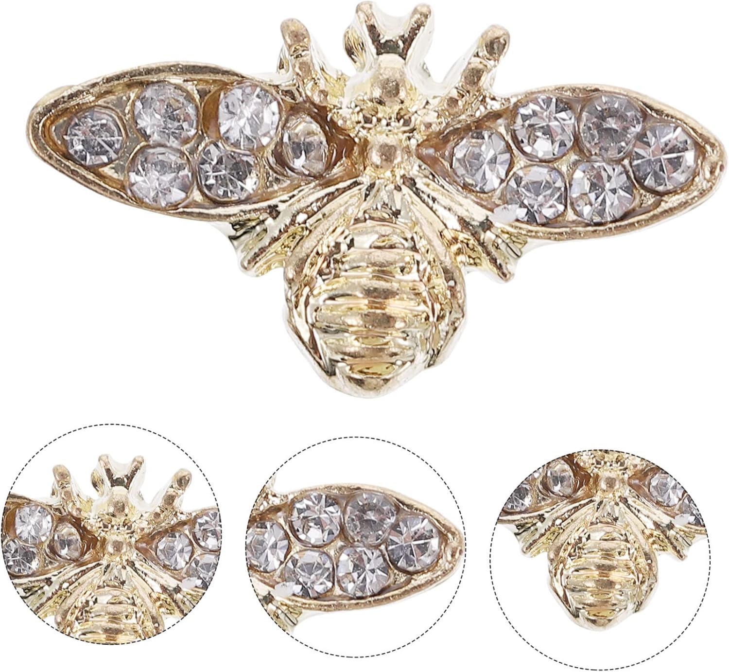 MERRYHAPY 50pcs Bee Alloy Nail Charms Creative Vintage Nail Art Decor Crafts and Makeup Quick Application for Beginners Professionals