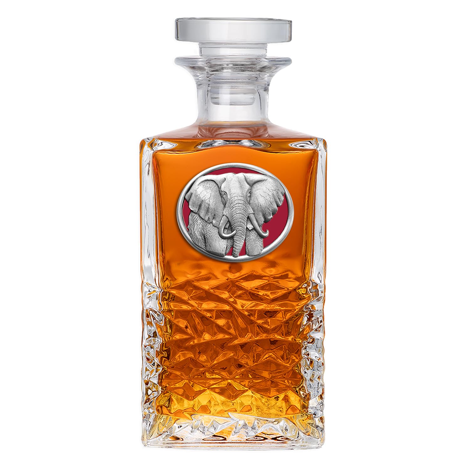 Heritage Pewter Elephant Heritage Decanter | 25 OZ Liquor Pourer | Expertly Crafted Pewter Glass