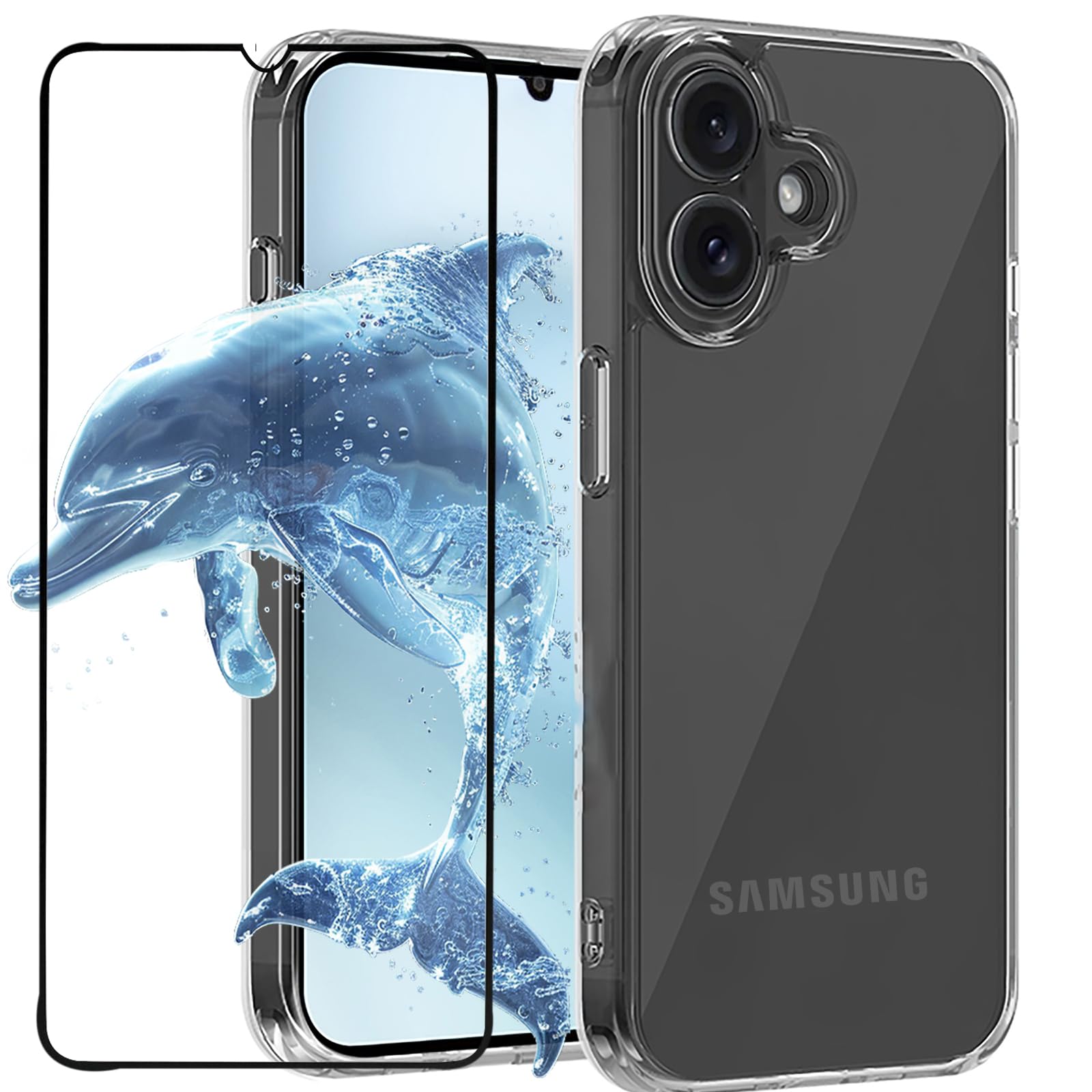 Amazon.co.jp: Galaxy A25 5G ケース + ガラスフィルム クリア 黄変