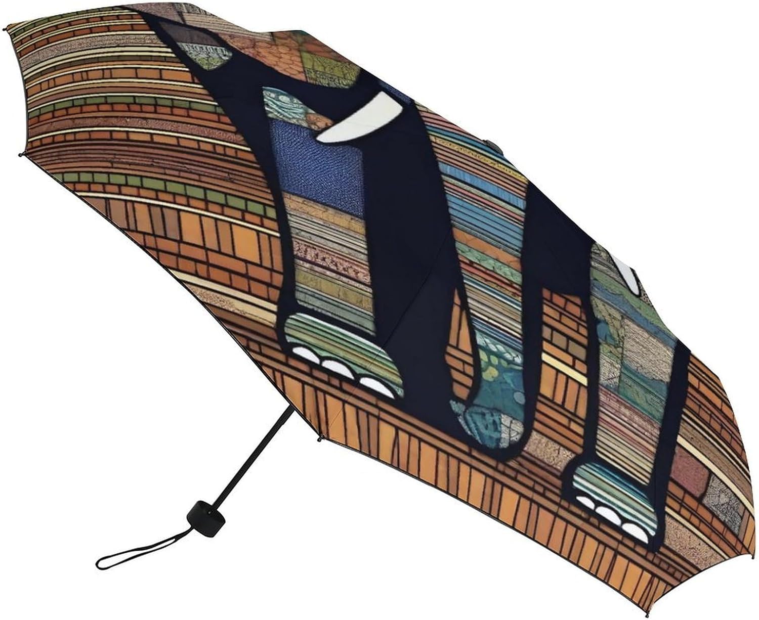 Windproof Travel Umbrella African Elephant Folding Small Sun Umbrella Lightweight Small And Compact Suit for Pocket