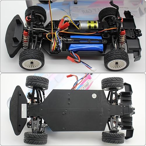Miniatura 7 de Coche de control remoto 20+MPH Drift Rally Racing Buggy 116 4WD Vehículo todoterreno con ESP y aceite hidráulico amortiguador camión modelo Hobby