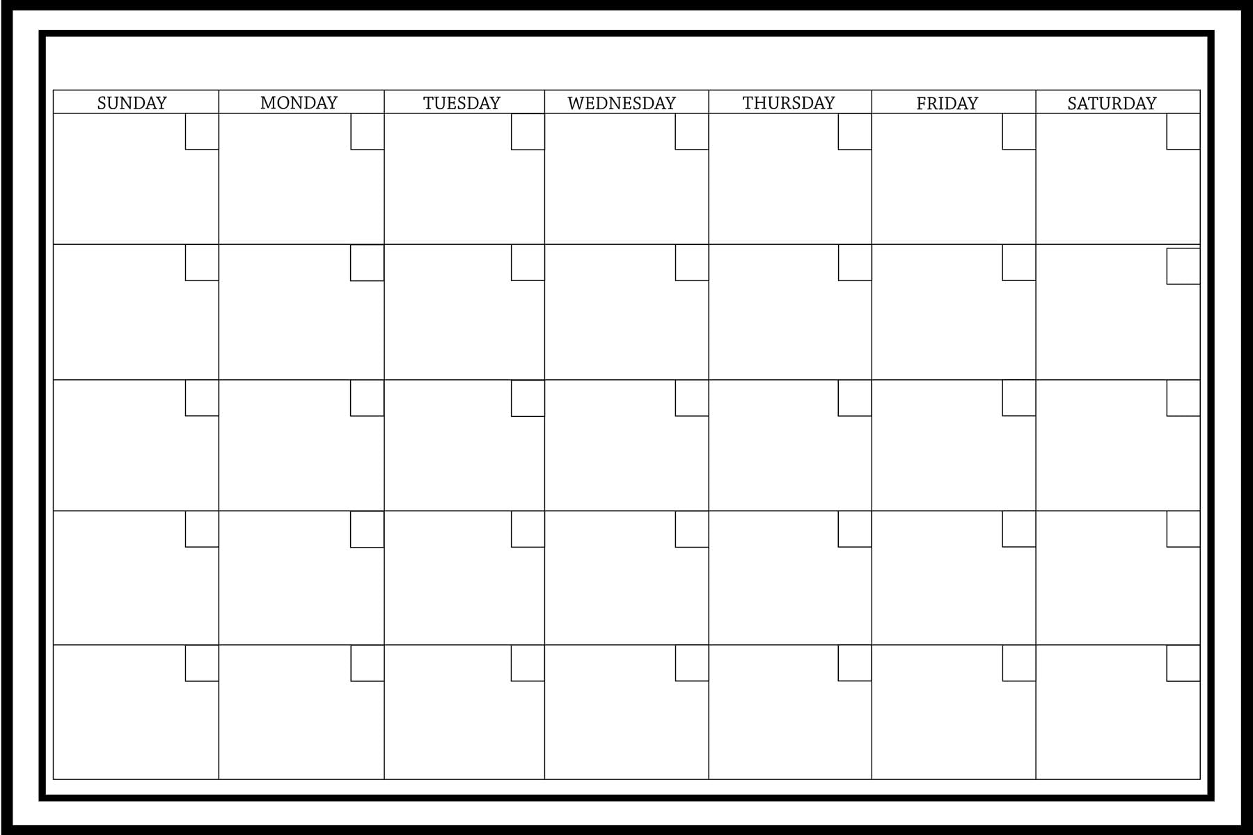 WallPops WPE0447 Large Monthly Dry Erase Calendar Decal, White & Off-White