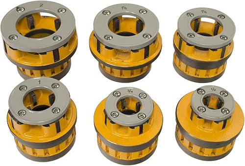 Miniatura 7 de Steel Dragon Tools 12-R 1/2 pulgadas - 2 pulgadas. Juego de roscadores de trinquete manual compatible con RIDGID 700 41935 12R 36475