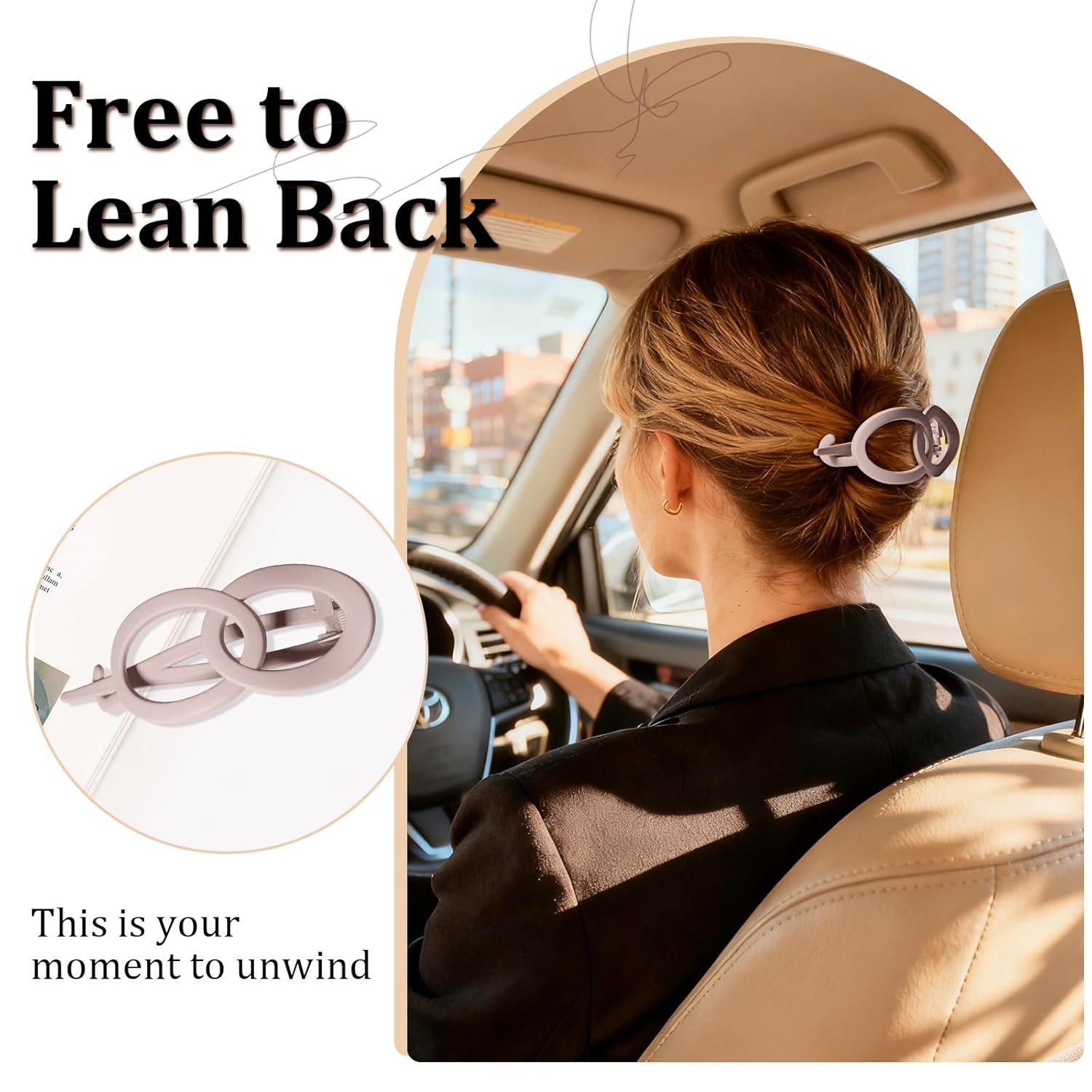 Matte Large Flat Hair Clips for Thick Hair, French Claw Clips for Women, Lay Flat Duckbill Hairclips, Non-Slip, Strong Hold - Black, Brown, Gray, White, 4Pcs - Image 6