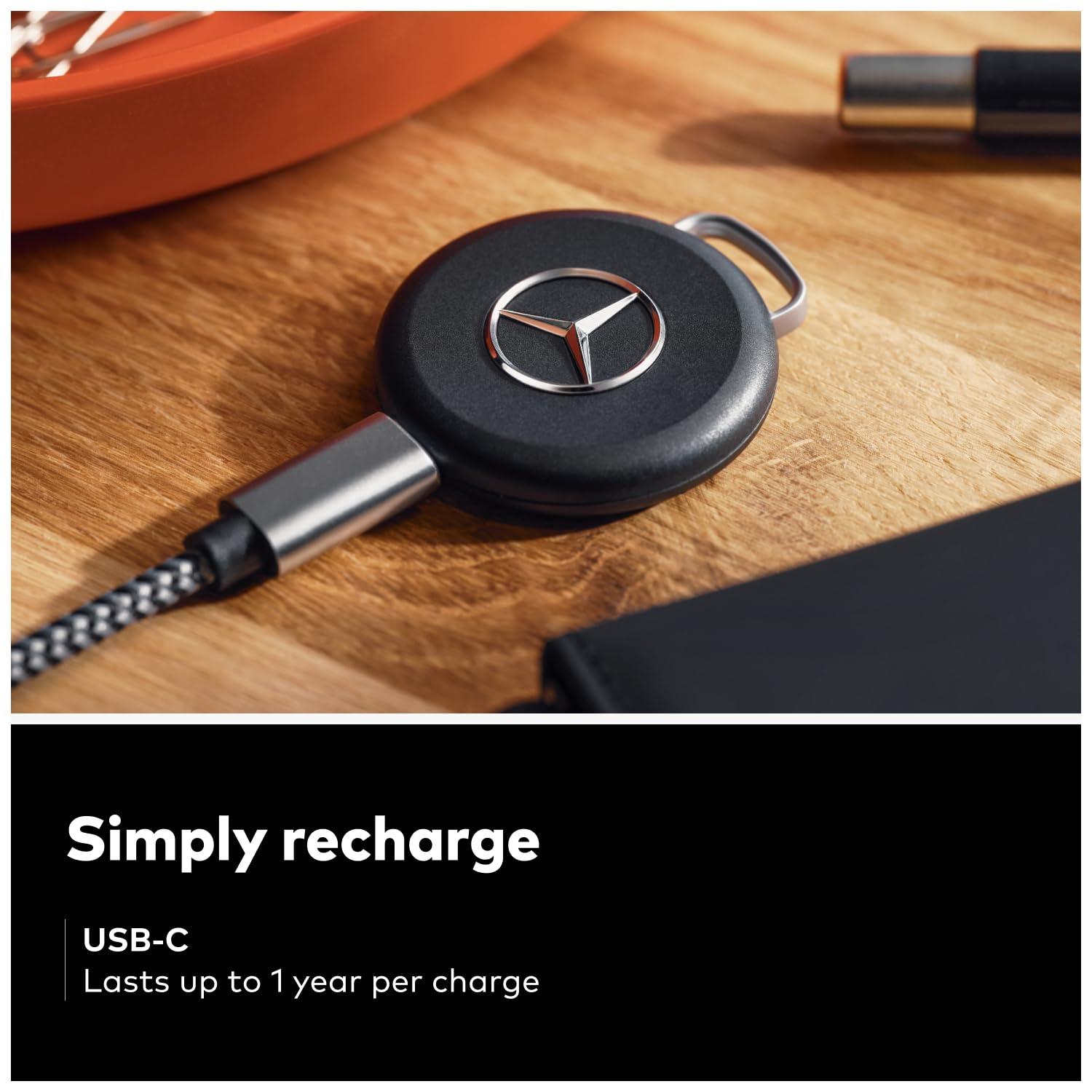 Chipolo LOOP Mercedes-Benz Edition Rechargeable Tracking Tag Item Locator for Keys Bags Apple Find My Android Find Hub