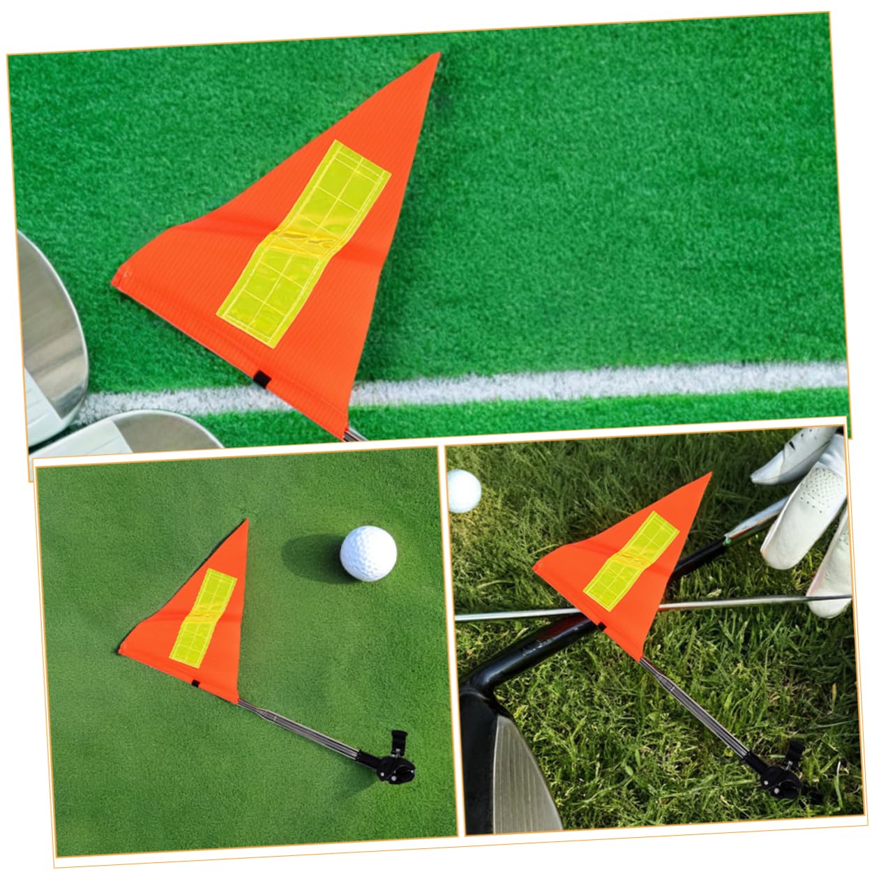 BESPORTBLE 2piezas Bandera De Seguridad Reflectante para Carritos De Golf Bandera Telescópica para Actividades y Sillas De Ruedas