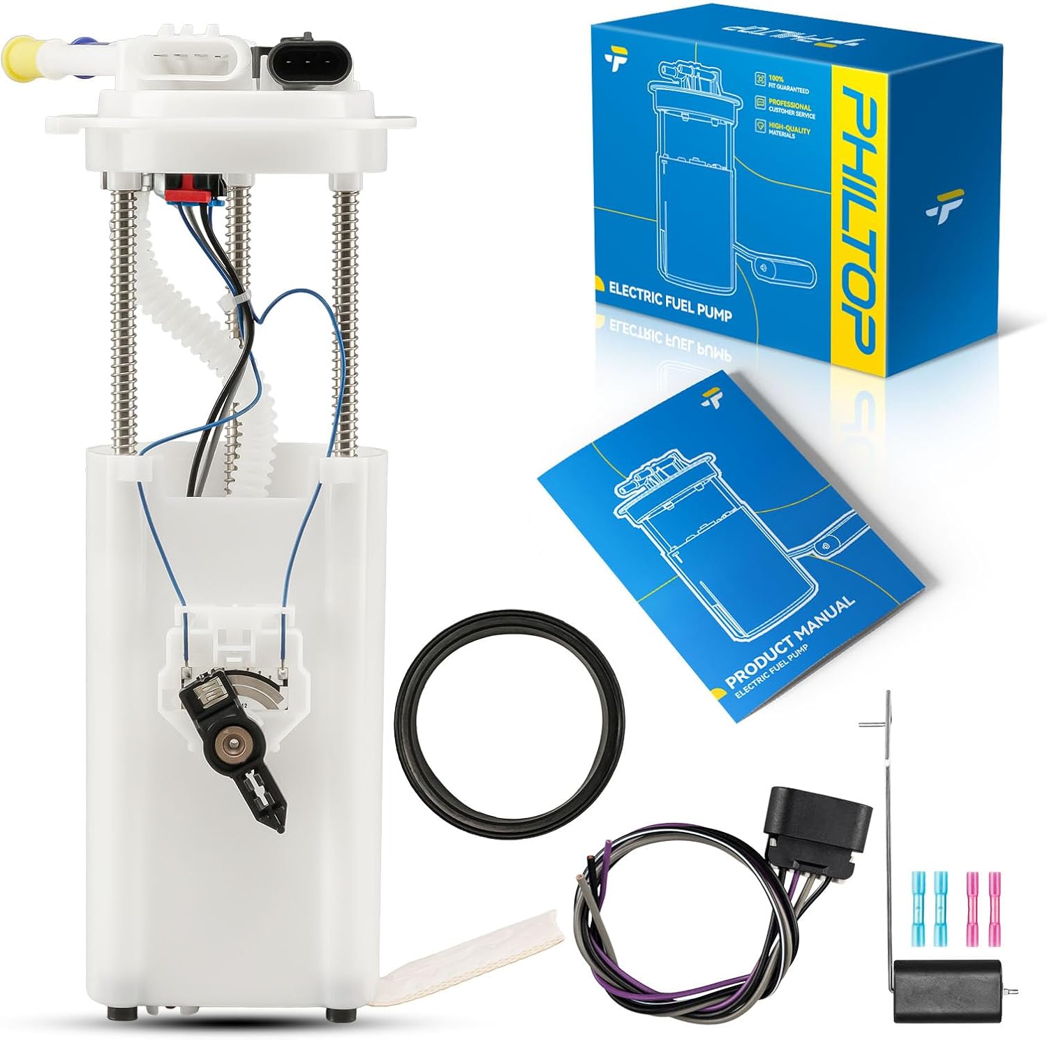 PHILTOP Electric Fuel Pump Assembly Fits for Chevrolet Blazer 1998-2005, GMC Jimmy, Oldsmobile Bravada 1998-2001, 4.3L, FG0052