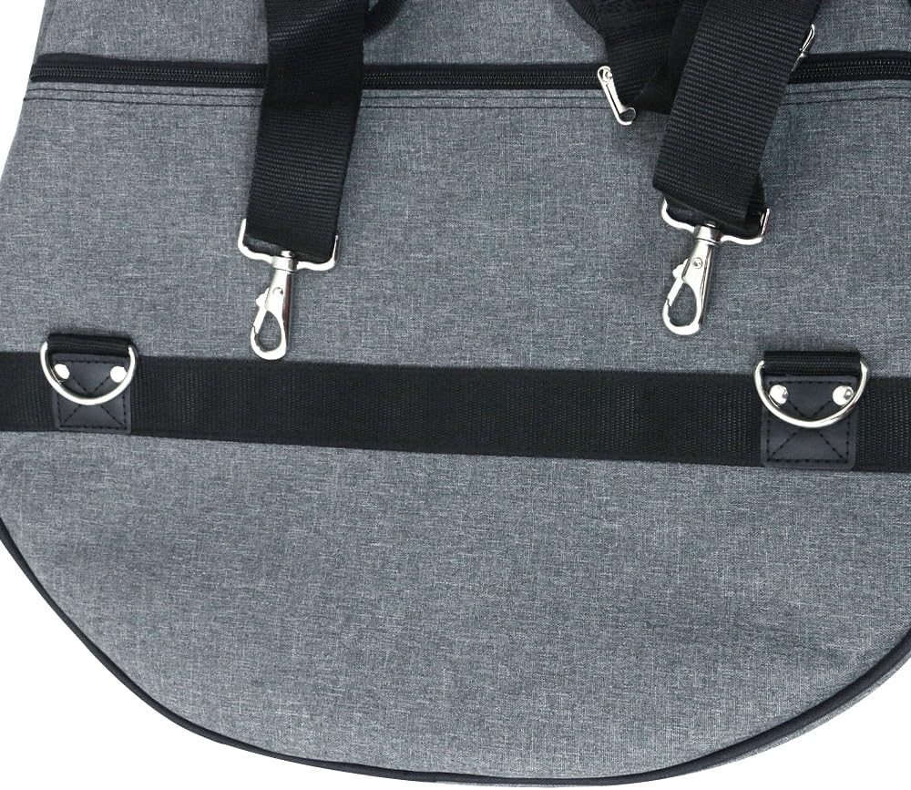 Lightweight 4/4 Cello Case Gig Bag with Padded Backpack Straps,Heavy Duty Waterroof for Classic Electric Cello with Double Handles & Accessory Pockets (gray)