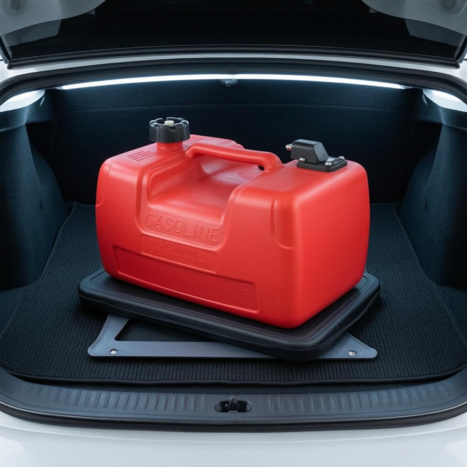 harayaa Serbatoio Carburante Portatile con Tappo Autobloccante Tanica Benzina Esterna Contenitore di Riserva per Motore Fuoribordo Emergenza Rifornimento Ambiente Marino , 12 Litri