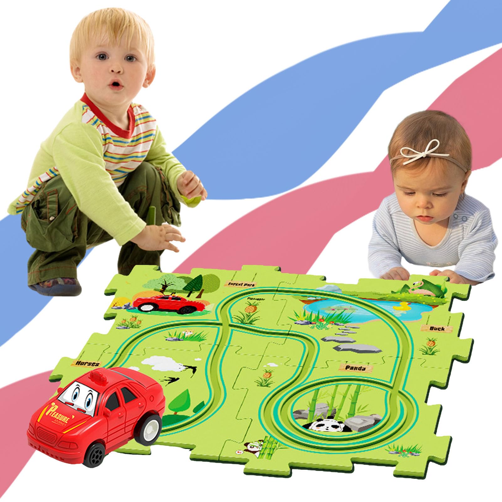 Nukids Puzzle Racer 2024 New, Nukids Puzzle Racer Kids Car Track Set, Nukids Kids Car Track Set, Nukids Puzzle Racer Car Track, Nukids Puzzleracer Kids Car Track Set, Nukids Racer Track Car (A-5PCS)