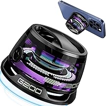 LADILA Magnetic Bluetooth Speakers,Small Bluetooth Speaker with Multi-RGB Color Light and Phone Holder for Metal Surface, Perfect Mini Speaker for Shower,Room,Bike,Car,Outdoor Gifts for Teens