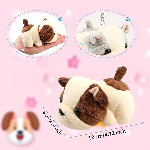 Miniatura 2 de 16 piezas de lindo juguete de peluche de 4 pulgadas, mini juguete de peluche para cachorros, animales de peluche, colgantes para fiestas de