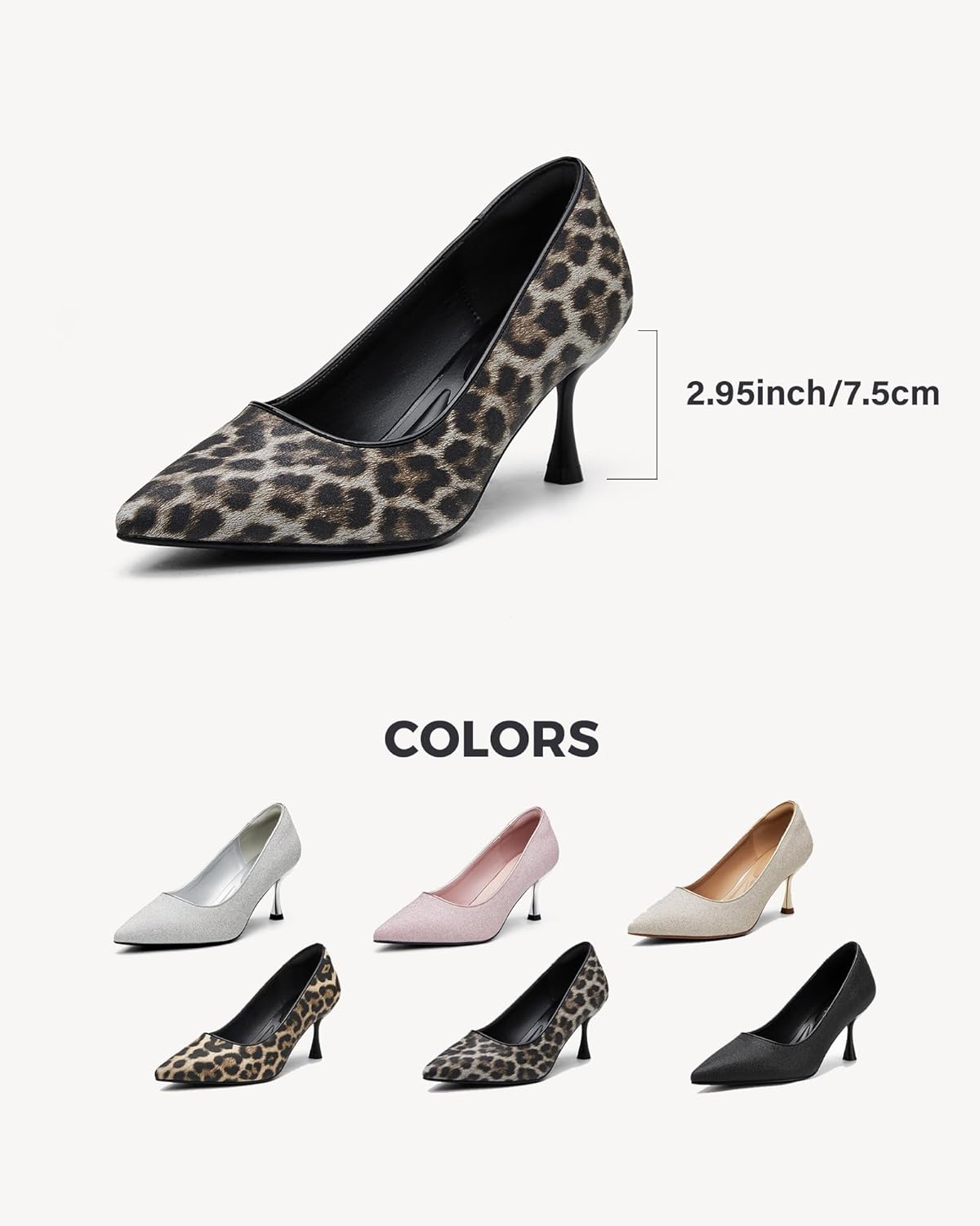 NEWBELLA Women's Arch Support Pumps - Minimalist Pointed Toe Heels for All-Day Comfort, Wide Fit Work Shoes with Cushioned Insoles - Image 7