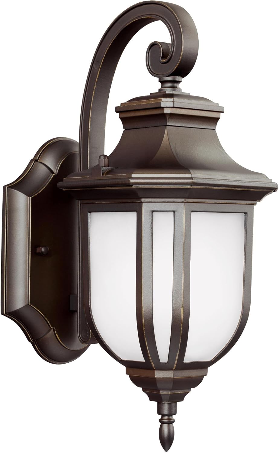 Generation Lighting 8536301EN3-71 Small One Light Outdoor Wall Lantern Antique Bronze, 1-Light, cETL Listed, Safety Rated for Wet Locations, Aluminum Construction