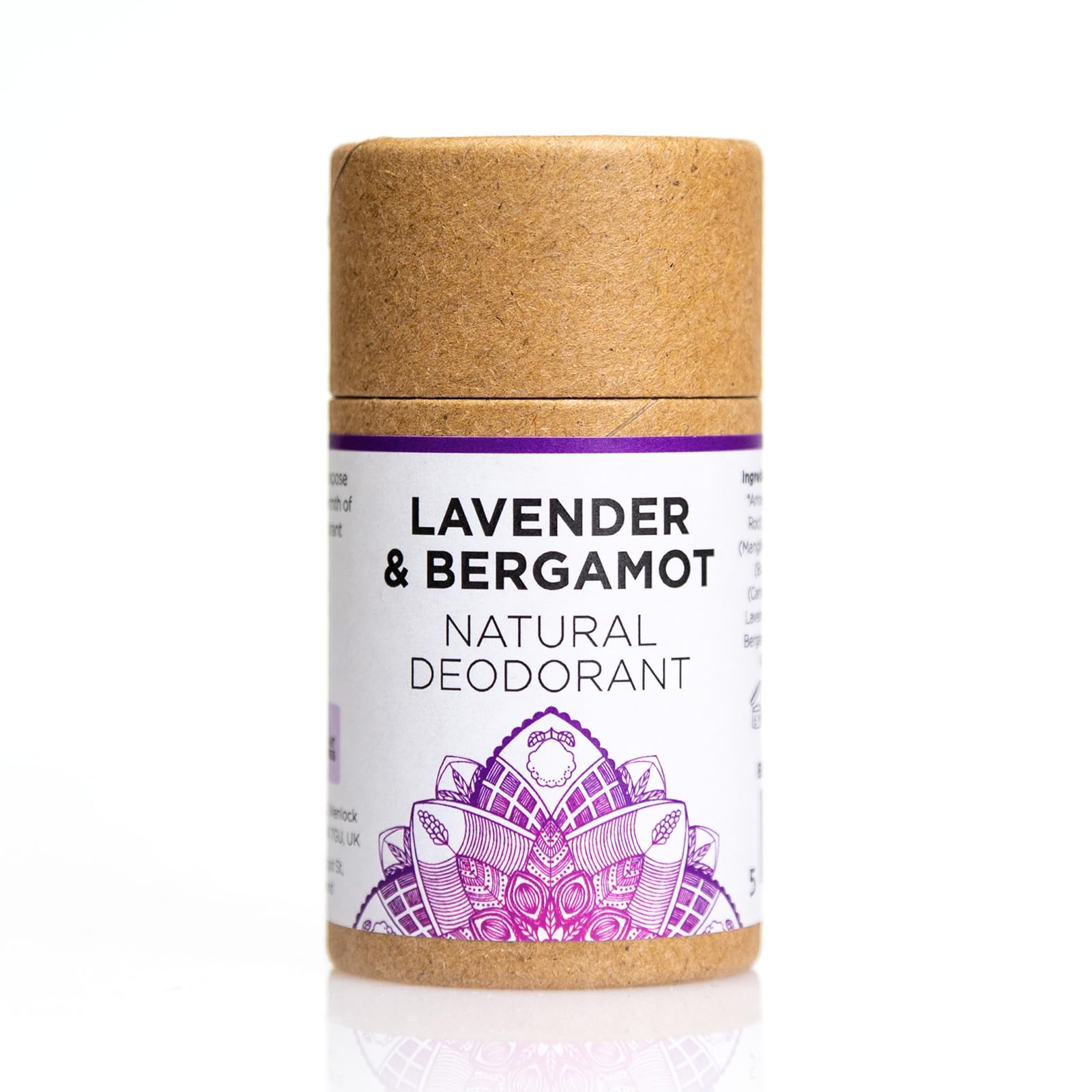 Your Nature Lavender & Bergamot Natural Deodorant Stick – 35g, 100% Plastic Free, Recyclable, Aluminum & Paraben Free, Vegan, Eco-Friendly & Cruelty-Free, Handmade