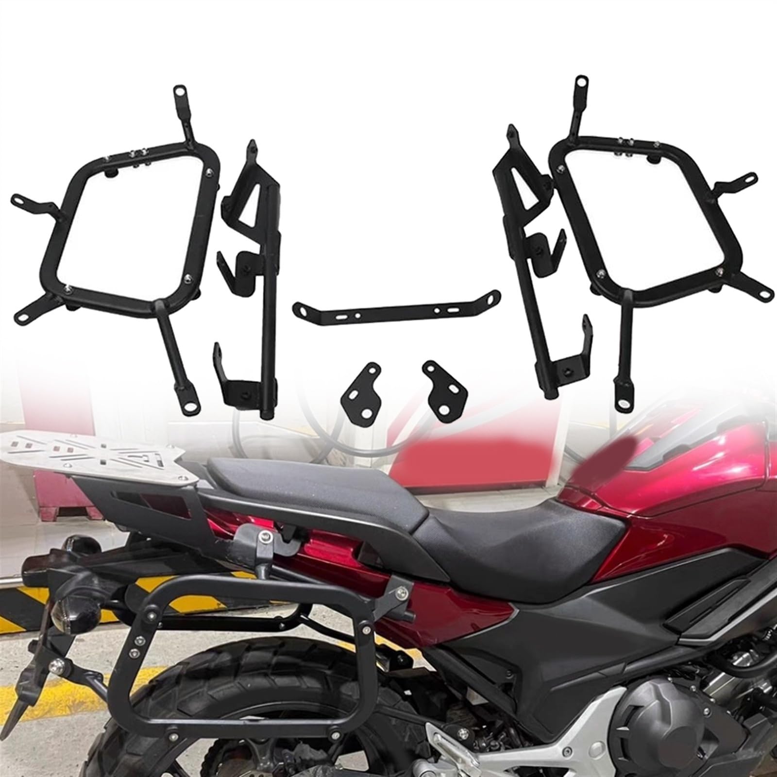 Support de boîte à bagages pour fixer un coffre moto de NC750X sans jeu - 8