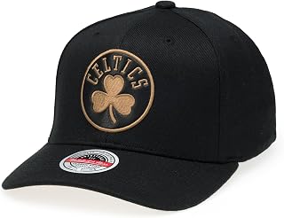 Mitchell & Ness NBA Leather Logo Classic Red Snapback Cap - 100% poliéster, ajustable, hombre, mujer, niños, unisex, primavera, verano, otoño, invierno