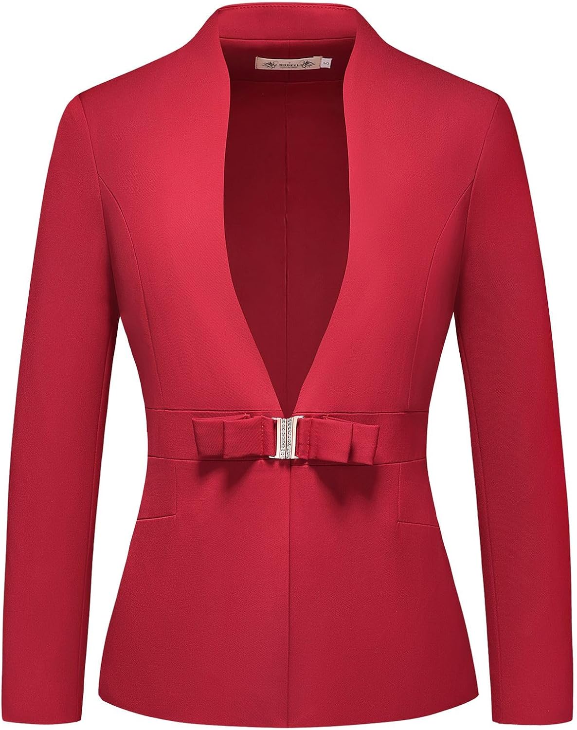 MODFUL Women's Business Pant Suit Set 2 Piece Slim Fit Blazer Jacket One Button Buckle Closure Lady Work Suit for Office - Image 2